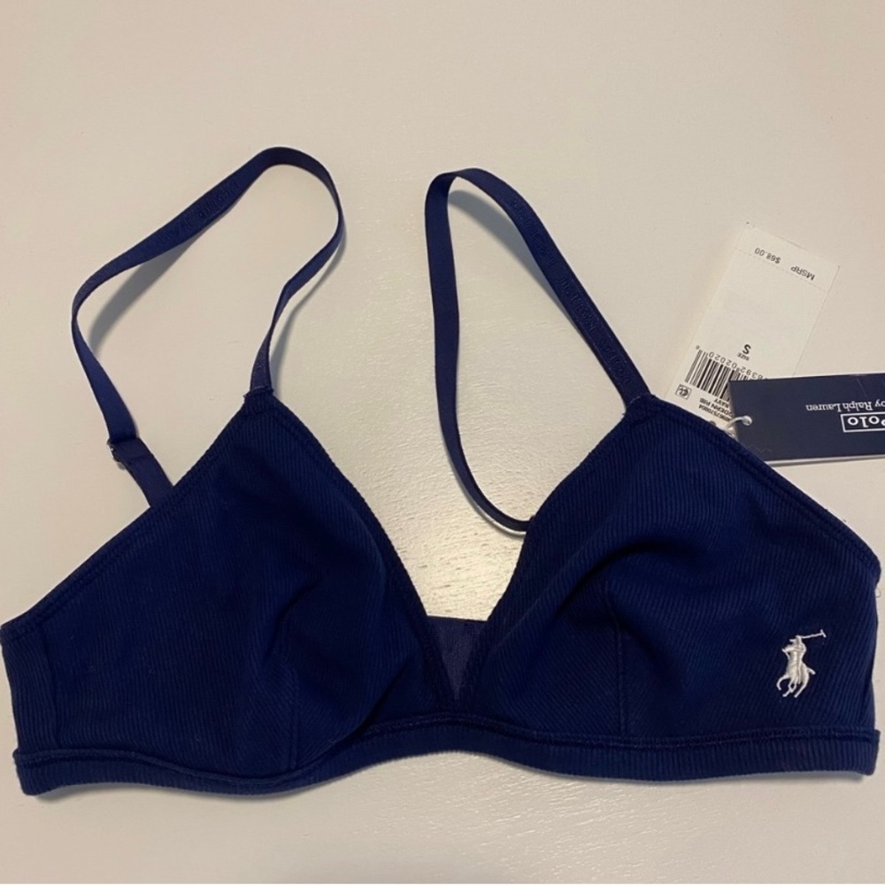 Ralph Lauren Navy Ribbed Bralette